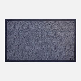 Ekol Moroccon Texture Dikdörtgen Mavi Siyah 45x75 cm Kauçuk Tekstil Paspas