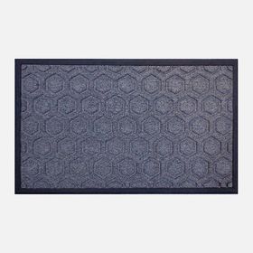 Ekol Moroccon Texture Dikdörtgen Mavi Siyah 45x75 cm Kauçuk Tekstil Paspas