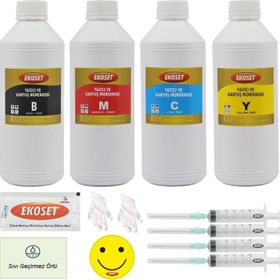 Ekoset Canon Pixma G3400 Uyumlu 4 Renk 1 lt Mürekkep