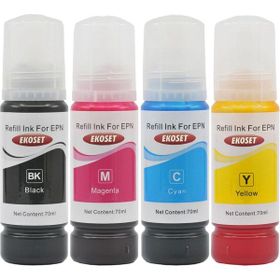 Ekoset Epson 103 Ecotank L3250 L3251 L3260 L3266 Uyumlu 4 Renk Muadil Mürekkep