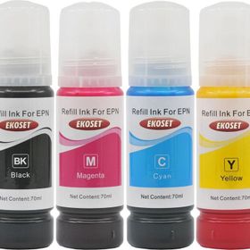 Ekoset Epson 103 Ecotank L3250 L3251 L3260 L3266 Uyumlu 4 Renk Muadil Mürekkep