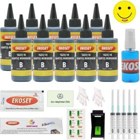 Ekoset HP 1000 2000 3000 1050A HP 301 Uyumlu Siyah 10'lu Dolum Set