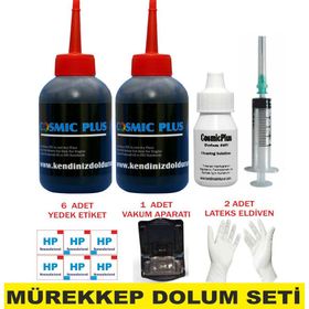 Ekoset HP 336-337-338 Siyah Kartuş Dolum Seti