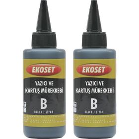 Ekoset Hp Tanklı Yazıcılar Uyumlu Siyah 200 ml Mürekkep