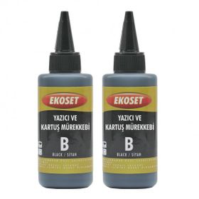 Ekoset Hp Tanklı Yazıcılar Uyumlu Siyah 200 ml Mürekkep