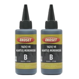 Ekoset Hp Tanklı Yazıcılar Uyumlu Siyah 200 ml Mürekkep