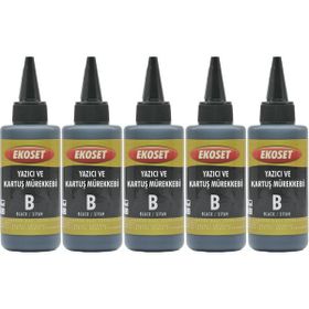 Ekoset L3050 L3060 L3070 L1300 5'li 100 ml Siyah Mürekkep