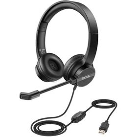 Eksa H12E USB Kumandalı Akıllı ENC Kablolu Kulaküstü Mikrofonlu Kulaklık