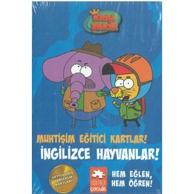 Eksik Parça Yayınları Kral Şakir Muhtişim Eğitici Kartlar İngilizce Hayvanlar Kolektif