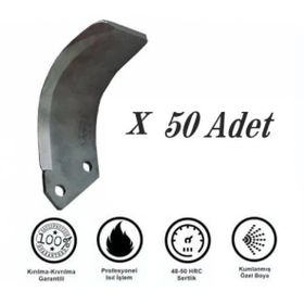 Ekstra 7 mm 50 Adet-Hisarlar Uyumlu Çelik C Tipi Rotovatör Bıçağı