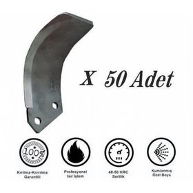 Ekstra 7 mm 50 Adet-Hisarlar Uyumlu Çelik C Tipi Rotovatör Bıçağı