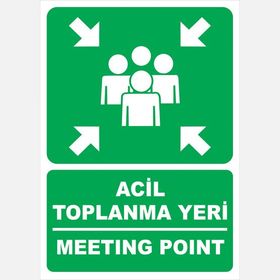 Ekstrafix 25x35 cm Pvc Fosforlu Acil Toplanma Yeri Sticker