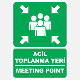 Ekstrafix 25x35 cm Pvc Fosforlu Acil Toplanma Yeri Sticker