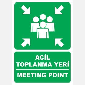 Ekstrafix 25x35 cm Pvc Fosforlu Acil Toplanma Yeri Sticker