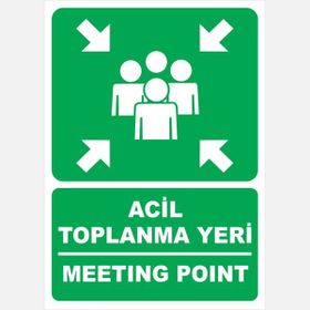Ekstrafix 25x35 cm Pvc Fosforlu Acil Toplanma Yeri Sticker