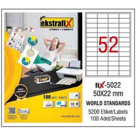 Ekstrafix Fix-5022 50 x 22 mm Lazer Etiket
