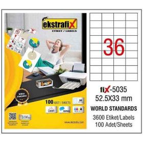 Ekstrafix Fix-5035 52. 5 x 33 mm Lazer Etiket