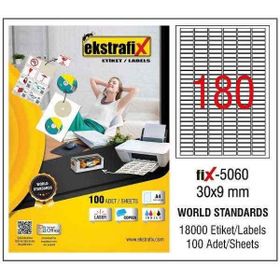 Ekstrafix Fix-5060 30 x 9 mm Lazer Etiket