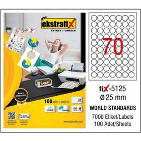 Ekstrafix Fix-5125 25 mm Lazer Etiket