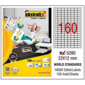 Ekstrafix Fix-5280 22 x 12 mm Lazer Etiket