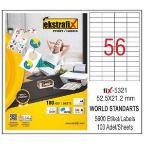 Ekstrafix Fix-5312 70x70mm Lazer Etiket