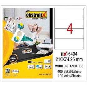 Ekstrafix Fix-5404 210 x 74 .25 mm Lazer Etiket