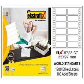Ekstrafix FİX-5728 35x97 mm Bilgisayar Etiketi