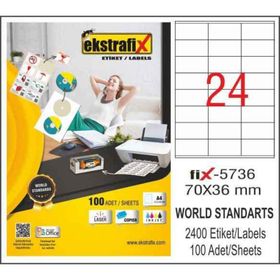 Ekstrafix FIX5736 70 x 36 mm Lazer Etiket
