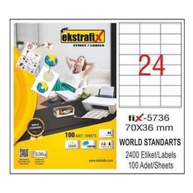 Ekstrafix FIX5736 70 x 36 mm Lazer Etiket