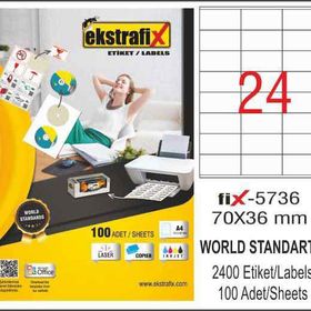Ekstrafix FIX5736 70 x 36 mm Lazer Etiket