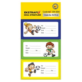 Ekstrafix OK-004 80x120 mm Okul Etiketi