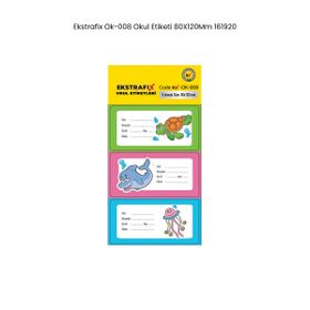 Ekstrafix OK-006 80x120 mm Okul Etiketi