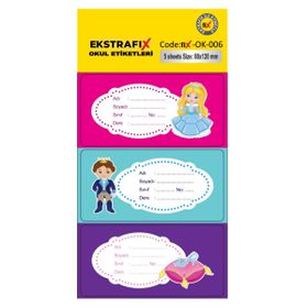Ekstrafix OK-006 80x120 mm Okul Etiketi