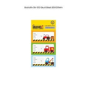 Ekstrafix OK-012 80x120 mm Okul Etiketi