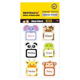 Ekstrafix OK-015 80x120 mm Okul Etiketi