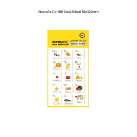 Ekstrafix OK-019 80x120 mm Okul Etiketi