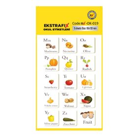Ekstrafix OK-019 80x120 mm Okul Etiketi