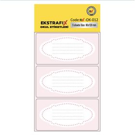 Ekstrafix OK-023 80x120 mm Okul Etiketi