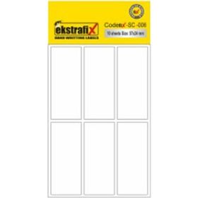 Ekstrafix SC-006 B 57x24 mm 10'lu Ofis Etiketi
