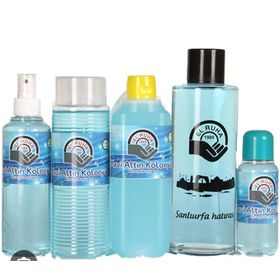 El Ruha Özel Baskılı Cam Şişe 500 ml Mavi Altın Kolonyası