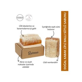 El Yapımı Eşek Sütlü&Ballı Kabak Lifli Sabun