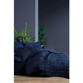 Elart Comfort 6 Parça 230x220 cm Velvet Lacivert Uyku Seti