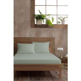 Elart Ranfors Pamuk Fitted Tek Kişilik 100x200 cm Adaçayı Çarşaf