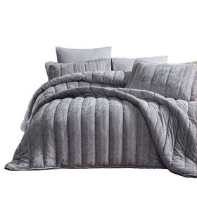 Elart Velvet Comfort Gümüş 230x220 cm 6 Parça Uyku Set