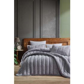 Elart Velvet Comfort Gümüş 230x220 cm 6 Parça Uyku Set
