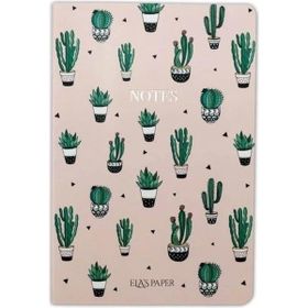 Ela's Paper Kaktüs Pembe Notebook Defter