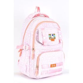 Elatae 51628 Pembe Kız Çocuk İlkokul Sırt Çantası Çok Gözlü Okul Çantası