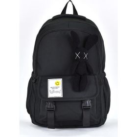Elatae 51668 Siyah Unisex Ortopedik Çok Gözlü Günlük Seyahat Okul Sırt Çantası