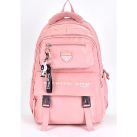 Elatae 51704 Pembe Unisex Ortopedik Çok Gözlü Günlük Seyahat Okul Sırt Çantası
