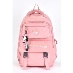 Elatae 51704 Pembe Unisex Ortopedik Çok Gözlü Günlük Seyahat Okul Sırt Çantası